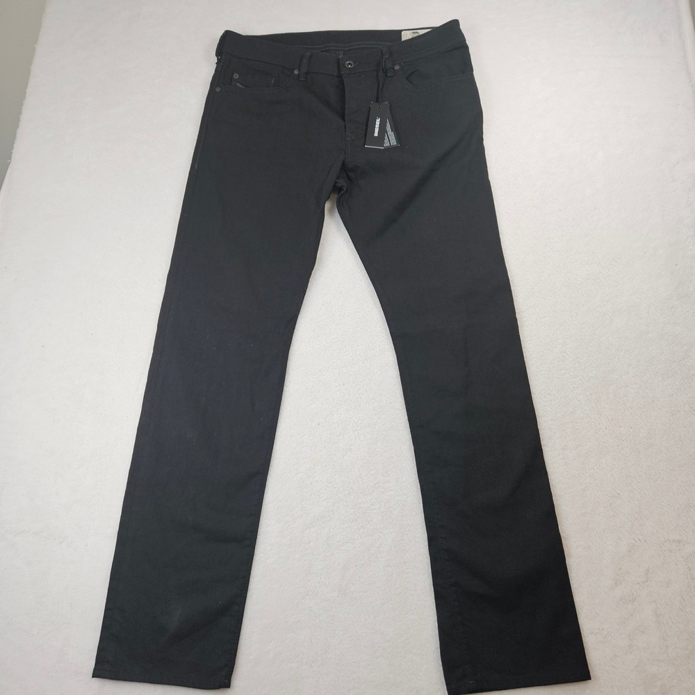 Diesel Buster 0886Z Mens Regular Slim Tapered Grey Stretch Jeans Pants W34 L32